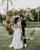 Sheer Long Sleeve Lace Wedding Dresses with V-Neckline Sexy 2021 Bridal Gowns Appliqued