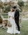 Sheer Long Sleeve Lace Wedding Dresses with V-Neckline Sexy 2021 Bridal Gowns Appliqued