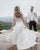 Sexy Off The Shoulder Lace Wedding Dresses Cap Sleeve A-line Bohemia Bridal Wedding Gowns 2021