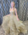 Sparkly Gold Prom Dresses Sexy Spaghetti Straps A-line Lace Organza Long Homecoming Party Gowns 2021