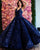 V-NECK SEQUINS SLEEVELESS WEDDING DRESSES