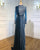 Luxury Muslim Elegant Long Sleeve Beaded Prom Dress with Detachable Train Mermaid Evening Gowns Dresses For Woman AW70199