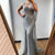 Luxury Champagne V-neck Sexy Evening Gowns 2021 Diamond Bead Sleeveless Mermaid Formal Dress AW70301