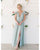 Sexy V-Neck Long Bridesmaid Dresses Cap Sleeves Chiffon Ruffles Wedding Party Gowns for Girls