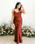 2021 Elegant Bridesmaid Dresses with a Cowl Neckline Sheath Party Gowns Floor Length