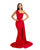 Sexy One Shoulder Khaki Bridesmaid Dress Mermaid Maid of Honor Bride Silk Like Satin Dress for Girls