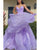 Sparkly Light Purple Prom Dresses with Ruffles Sexy Long Party Gowns Spaghetti Straps