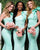 Simple Elastic Satin Bridesmaid Dresses Mermaid Stylish One Shoulder Maid of Honor Party Gowns Floor Length