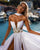 2022 Summer Wedding Dress Off The Shoulder A-line Chiffon Beaded Beach Wedding Gown Said Mhamad