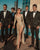 Sparkly Champagne Gold Prom Dresses Backless Style Long Sleeves Sheath Formal Dress Silhouette AW2201161