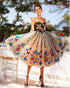 Vintage Tulle Prom Dresses with Butterfly Tea Length Short Party Dress AW2203302