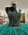 Emerald Green Quinceanera Dress Sequined Sparkly Tulle Ball Gowns Sweet 16 vestidos de quinceañera AW2207201