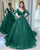Sparkly Burgundy Quinceanera Dress V-Neck Full Sleeve Sequined Skirts Ball Gown Sweet 16 vestidos de quinceañera AW2207241