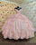2023 Sparkly Pink Quinceanera Dress Sequined Sweet 16 Dress Ruffles Lace Tulle Ball Gown vestidos de quinceañera
