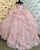 2023 Sparkly Pink Quinceanera Dress Sequined Sweet 16 Dress Ruffles Lace Tulle Ball Gown vestidos de quinceañera