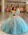 Beautiful Ice Blue Quinceanera Dress with 3D Flowers Floral Sweet 16 Dress Puffy Tulle Ball Gown vestidos de quinceañera