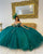 New Emerald Green Quinceanera Dresses Sequined Off The Shoulder Sweet 16 Puffy Tulle Ball Gown vestidos de quinceañera