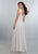 2018 Elegant Silver Chiffon Pleated Bridesmaid Dresses V-Neck Floor Length