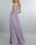 Sexy Sheer Long Sleeve Bridesmaid Dresses V-Neck Beadings Light Purple Chiffon Bridesmaid Dress