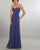 Simple Dark Blue Bridesmaid Dresses 2018 Strapless Chiffon Ruched Pleats Bridesmaid Gowns Floor Length