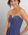 Simple Dark Blue Bridesmaid Dresses 2018 Strapless Chiffon Ruched Pleats Bridesmaid Gowns Floor Length