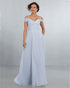 Off The Shoulder Bridesmaid Dresses 2018 Long Chiffon A-line Wedding Guest Party Gowns Floor Length