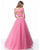 Off The Shoulder Tulle Prom Dresses with Pearls Fashion 2018 Two Piece Prom Dress Party Gowns
