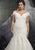Elegant 2018 Plus Size Mermaid Lace Wedding Dresses with Cap Sleeves
