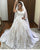 2019 Delicate Lace Wedding Dress Ball Gown Appliques Beaded Bodice Bridal Gown Chapel Train
