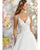 2018 Elegant Satin Wedding Dresses V-Neck Beaded Organza Ball Gown Simple Bridal Wedding Gowns
