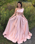 Elegant One Shoulder Prom Dresses Satin Ruffles Long Pageant Gowns 2018 New Fashion