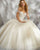 Princess 2018 Tulle Wedding Dresses Cap Sleeves Beaded Sparkly Ball Gown Bridal Wedding Gowns