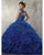 2018 Royal Blue Lace Quinceanera Dresses Organza Ruffles Ball Gowns Sweet 16