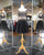 Gorgeous Two Piece Short Homecoming Dresses Gold Beadings Black Chiffon A line Party Gowns