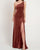 2021 Elegant English Rose One Shoulder Bridesmaid Dresses Split Side Soft Velvet Party Dress for Bridesmaids