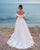 Popular Satin Wedding Dresses Off The Shoulder Backless A-line Bridal Wedding Gowns