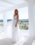 2018 Summer Beach Wedding Dresses V Neckline Tulle A line Wedding Gowns New Fashion