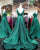 Fashion 2018 Green Satin Prom Dresses V-Neckline 2018 New Long Prom Gowns Evening Dress