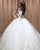 Delicate Lace Tulle Wedding Dress Ball Gown Floral Appliques Long Sleeve Princess Bridal Gowns