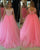 Pink Tulle Puffy Quinceanera Dresses 2018 with Pearls Beaded Sweetheart Ball Gowns Sweet 16 Dress