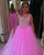 Pink Tulle Puffy Quinceanera Dresses 2018 with Pearls Beaded Sweetheart Ball Gowns Sweet 16 Dress