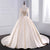 2018 Fashion Simple Beige Wedding Dresses Full Sleeve Modest Lace Satin Bridal Gowns for Wedding