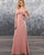 bridesmaid-dresses bridesmaid-dress-chiffon  party-gowns honor-of-the-maid-dresses-square-neck bridesmaid-dresses-sleeves bridesmaid-dresses-long dusty-pink-bridesmaid-dress