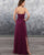 One Shoulder Burgundy Chiffon Bridesmaid Dresses Long Sexy Party Gowns Split Side