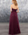 Sexy Burgundy Tulle A-line Bridesmaid Dresses Sweetheart Long Party Gowns Backless