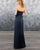 Sexy Navy Blue Sheath Bridesmaid Dresses Sweetheart Long Satin Party Gowns