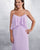 Sexy Spaghetti Straps Light Purple Chiffon Bridesmaid Dress Party Gowns Floor Length