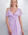 Modest Lilac Chiffon Bridesmaid Dresses with V-Neck Long Party Gowns New Arrival