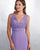 Sexy Purple Chiffon Trumpet Bridesmaid Dresses V-Neck Ruffles Floor Length