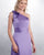 Elegant One Shoulder Purple Satin Bridesmaid Dresses Bow Long Party Gowns 2019